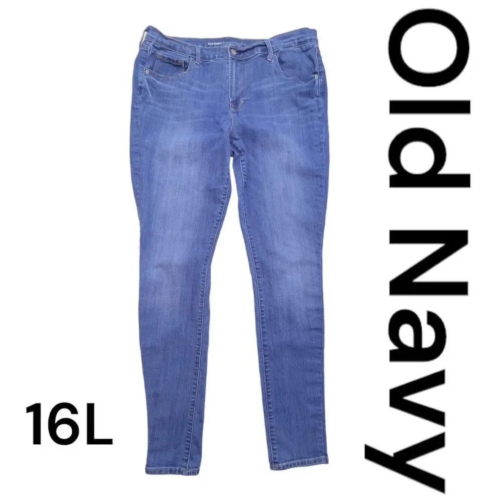 Old Navy Curvy Mid-Rise Women’s Blue Jeans Size 16 Long Tapered Altered